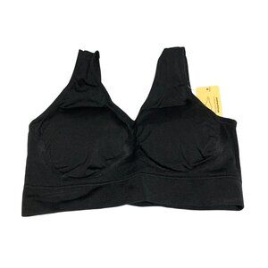 Truekind Everyday Throw-On Wireless Bralette Black L